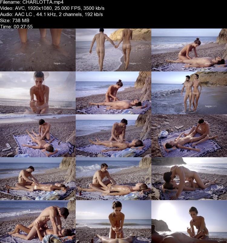 Романтический секс на нудистском пляже
