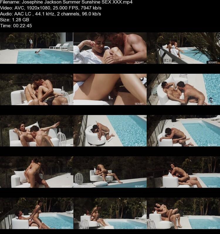 Страстный романтический секс  Josephine Jackson возле бассейна