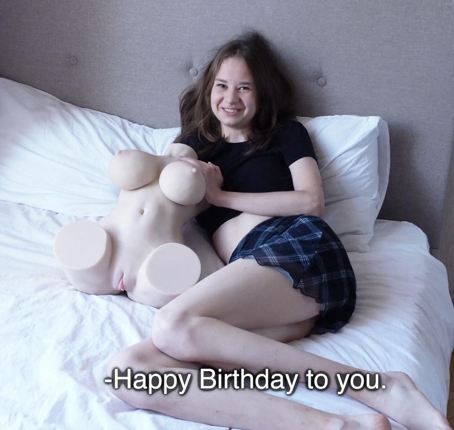 Сводница подарила секс куклу на День Рождение своднику