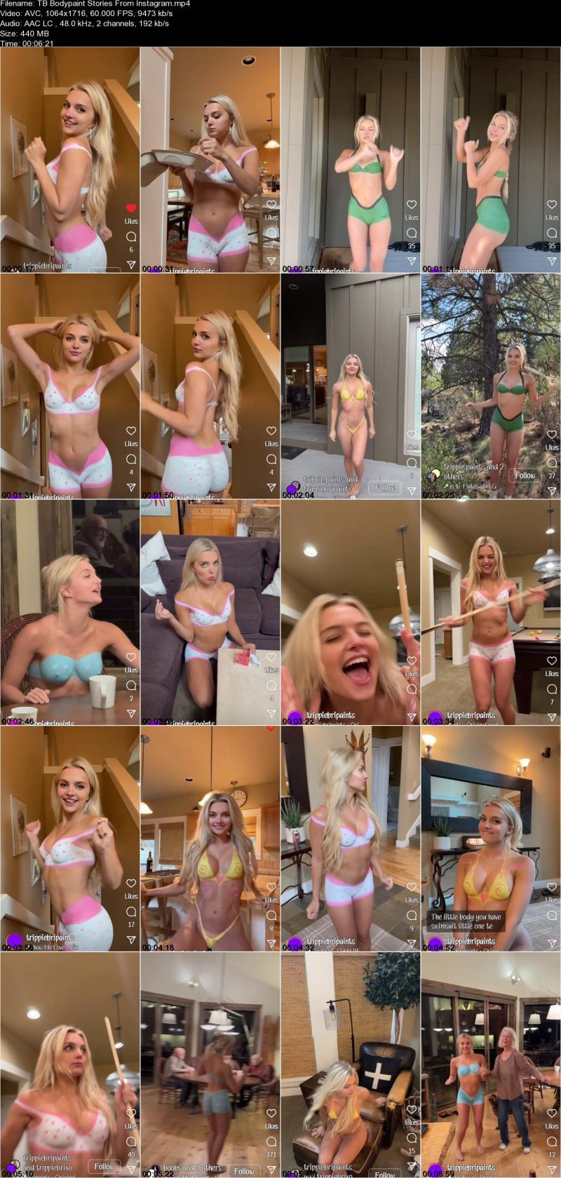 Голая Trippie Bri с разрисованным телом