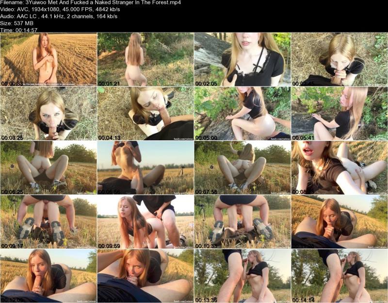 Встретил и трахнул голую девушку среди поля