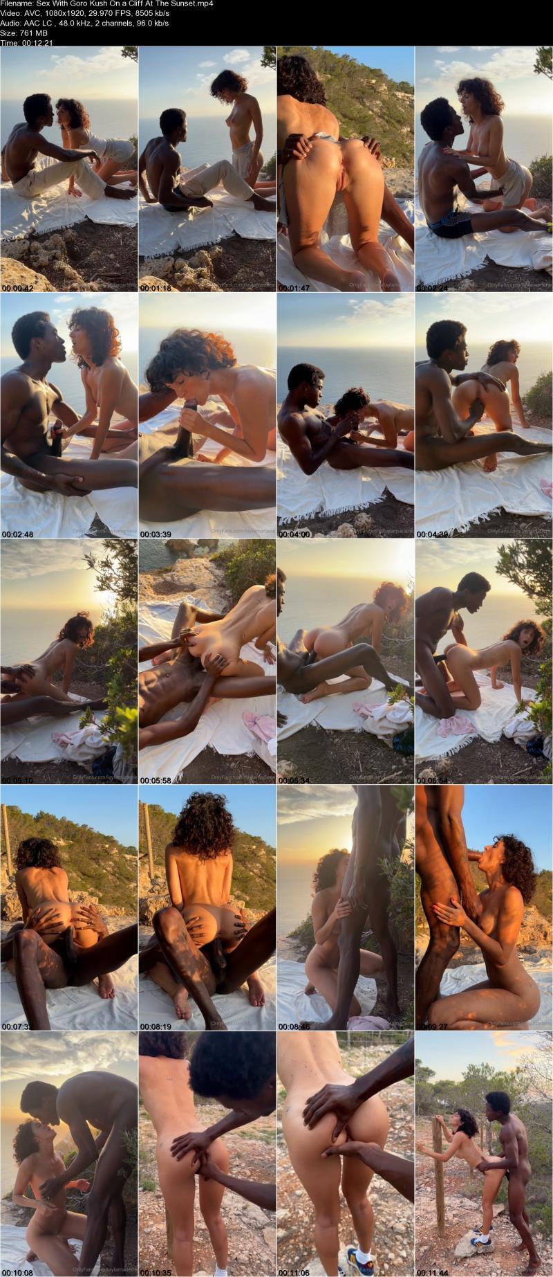 Куколд секс на закате на скале с изумительным видом