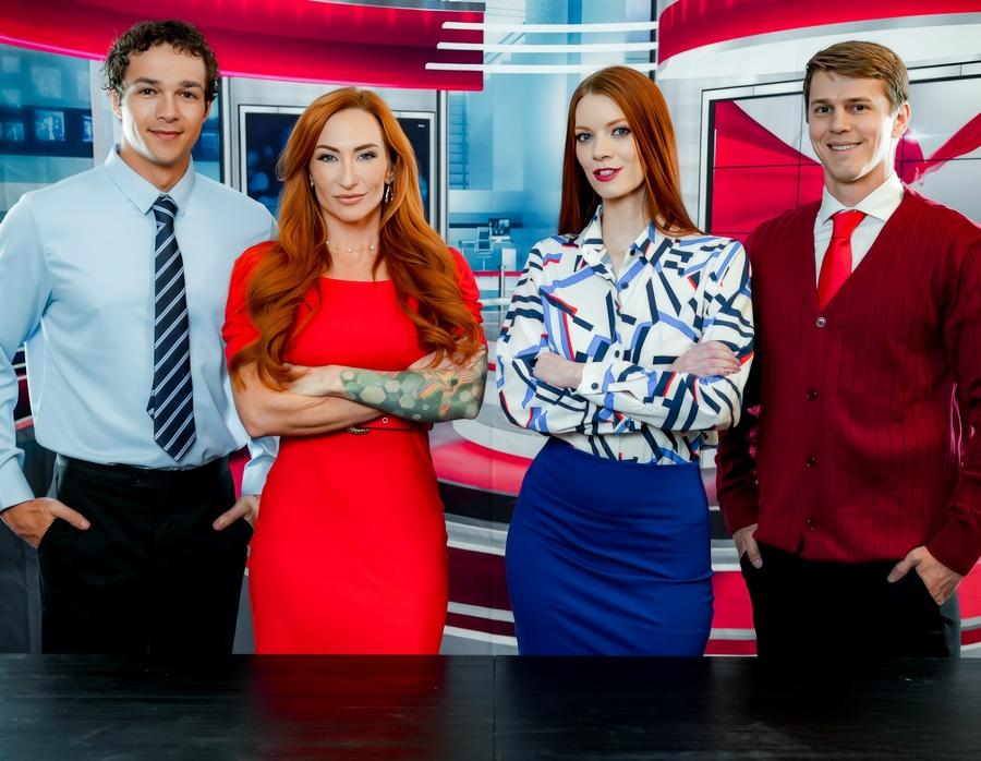 Секс оргия на канале новостей