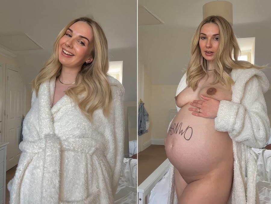 Беременная молодая жена развлекается с черным парнем Беременная молодая жена развлекается с черным парнем