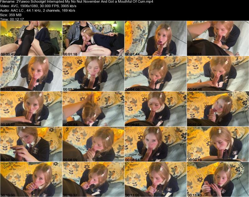 Кончил в ротик своей подружке с учебы