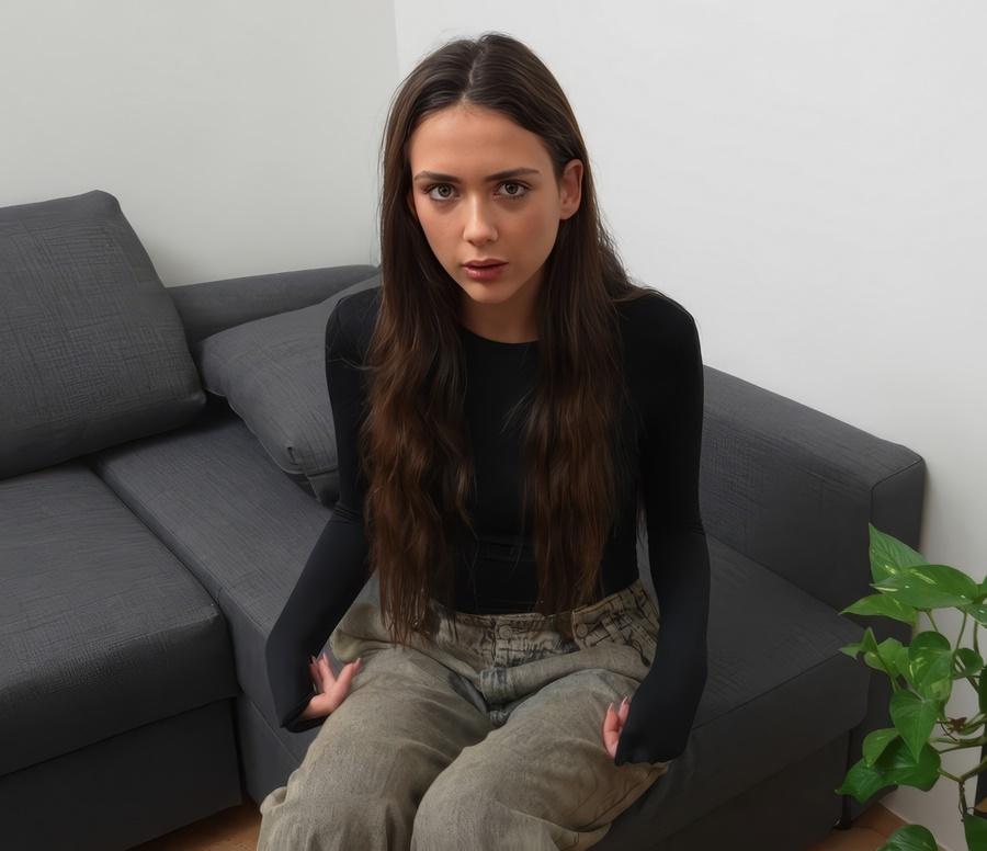 Коллектор заствляет девчонку раздеться догола