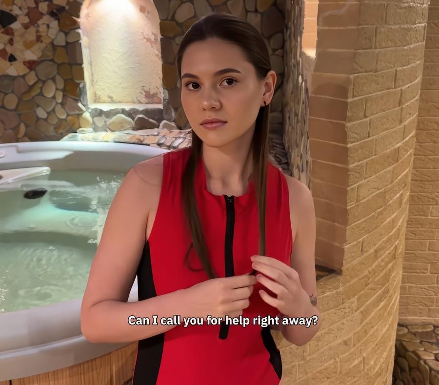 Секс возле бассейна в сауне с молодой девчонкой Kisselka