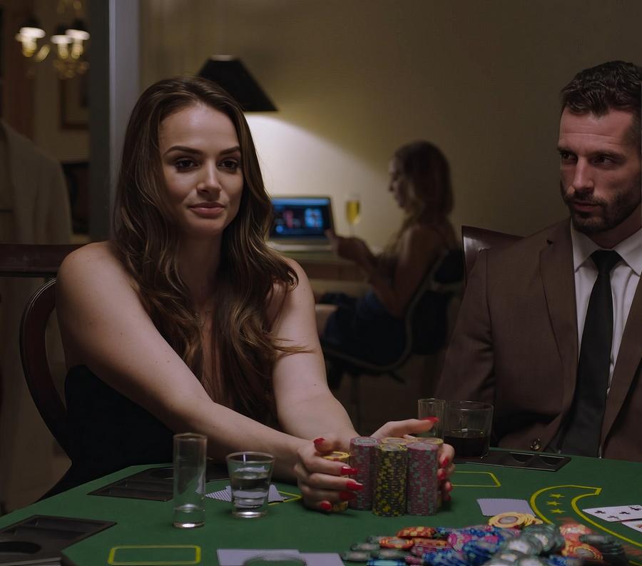 Элегантная бизнес леди проиграла в казино все деньги и даже себя