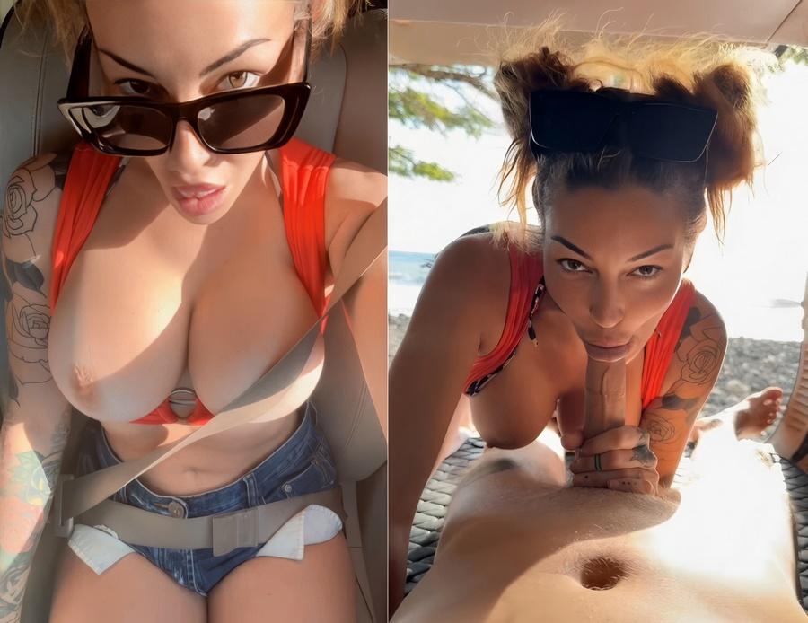 По дороге на море занялись сексом в автомобиле