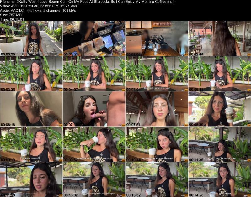 Katty West со спермой на лице пошла в кофейню Katty West со спермой на лице пошла в кофейню